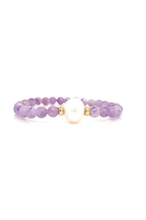 South Sea Pearl and Light Amethyst Bracelet