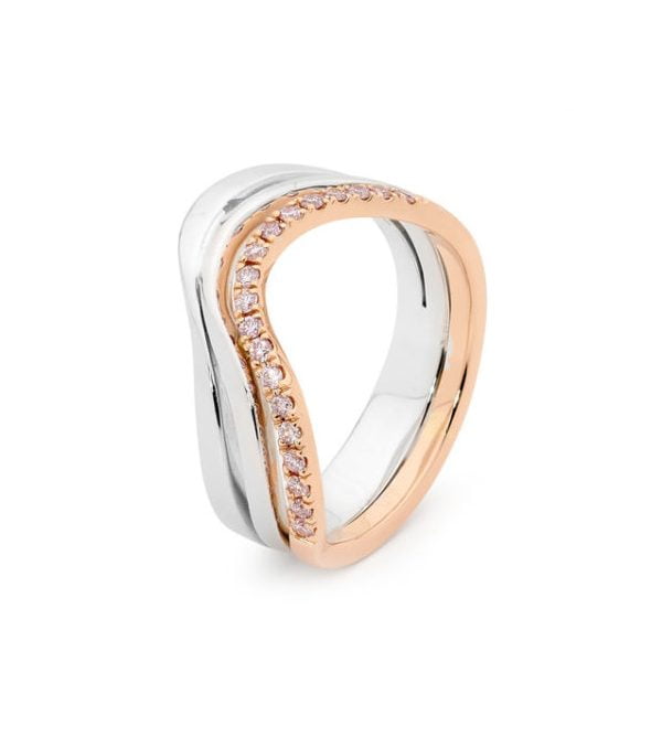 Desert Rose Argyle Pink Diamond Wave Ring